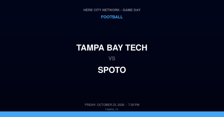 Tampa Bay Tech vs. Spoto — Football Game Day — Riverview, FL — Oct 23, 2026