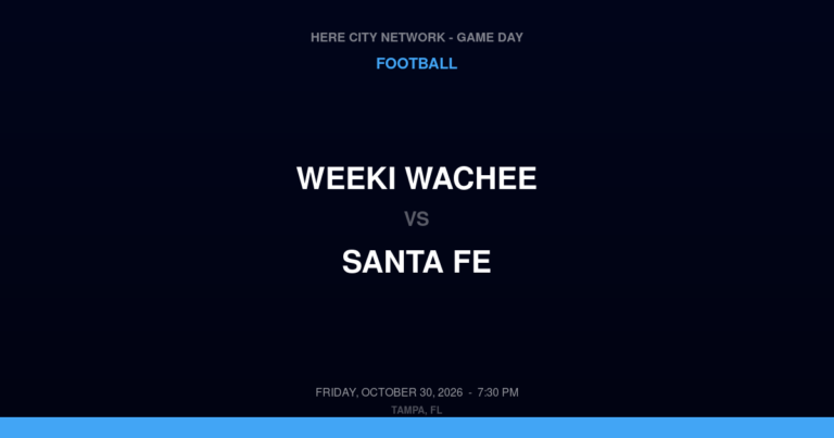 Weeki Wachee vs. Santa Fe — Football Game Day — Alachua, FL — Oct 30, 2026