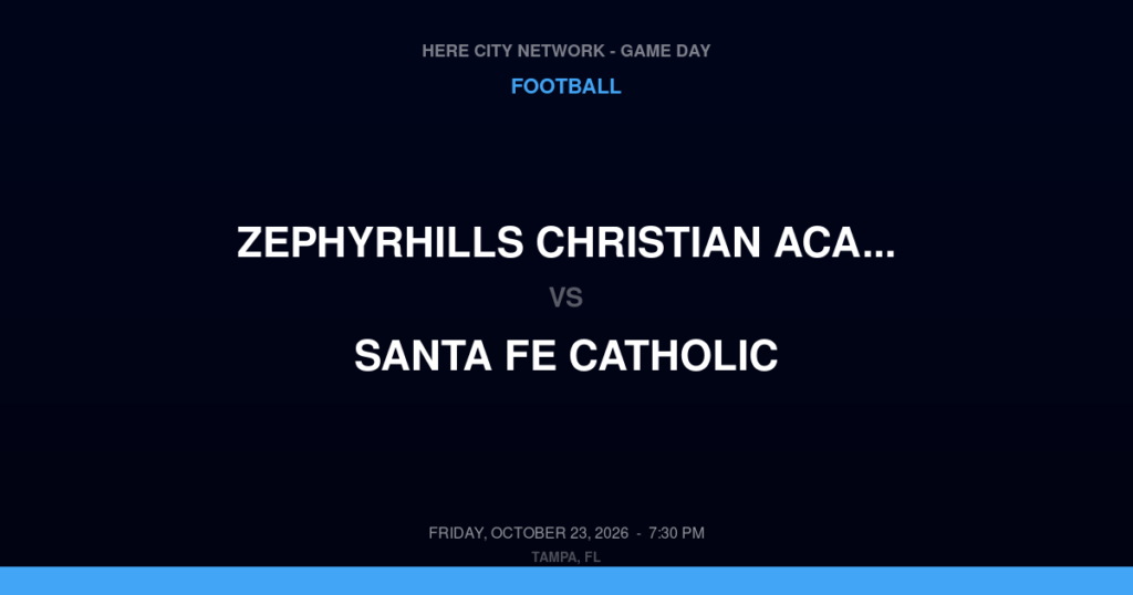 Zephyrhills Christian Academy vs. Santa Fe Catholic — Football Game Day — Lakeland, FL — Oct 23, 2026